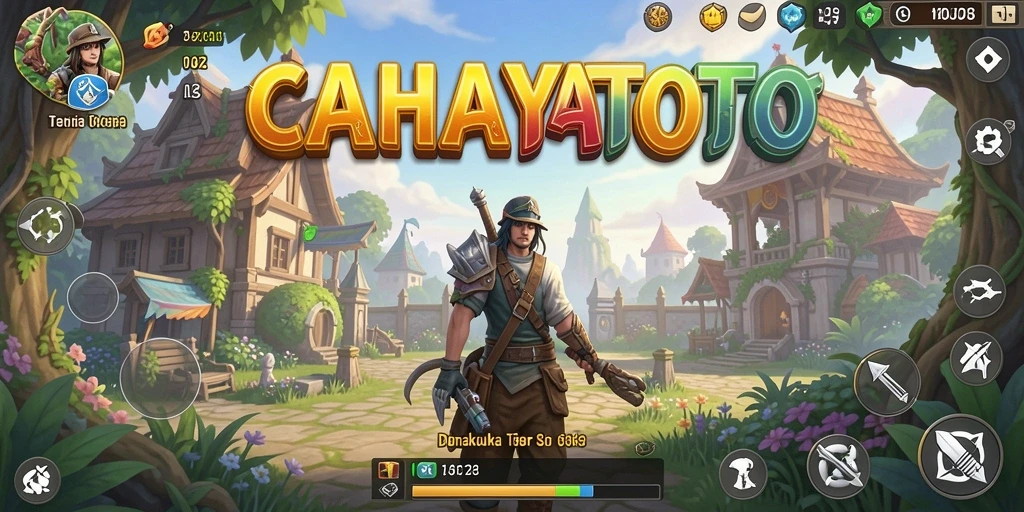 Screenshot gameplay CAHAYATOTO yang menunjukkan petualangan di dunia terbuka.
