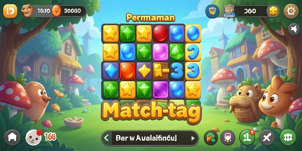 Tampilan screenshot gameplay FB168 menampilkan momen seru mencocokkan elemen.