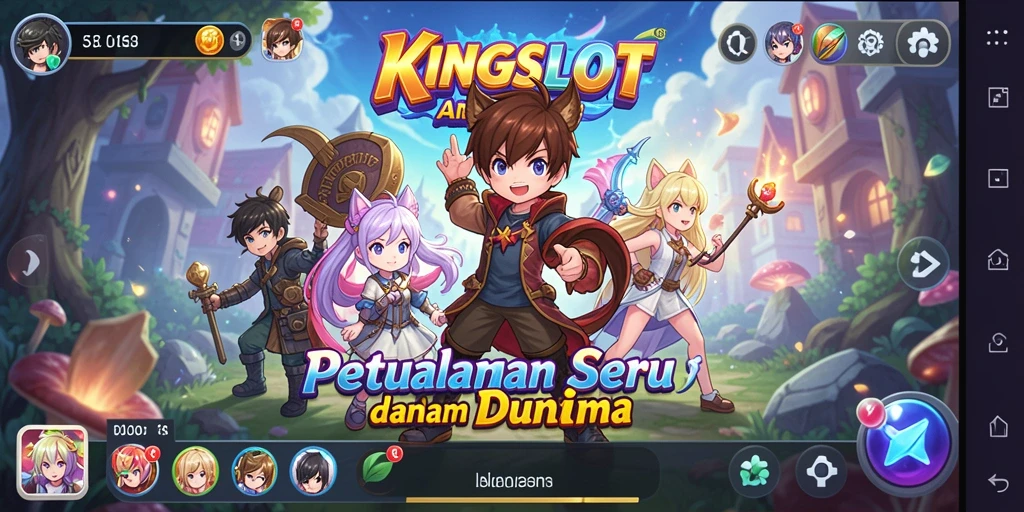 Tangkapan layar KINGSLOT yang menunjukkan pertarungan karakter anime.