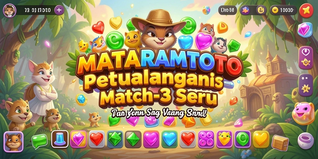 Screenshot dari gameplay MATARAMTOTO yang penuh warna dan seru.