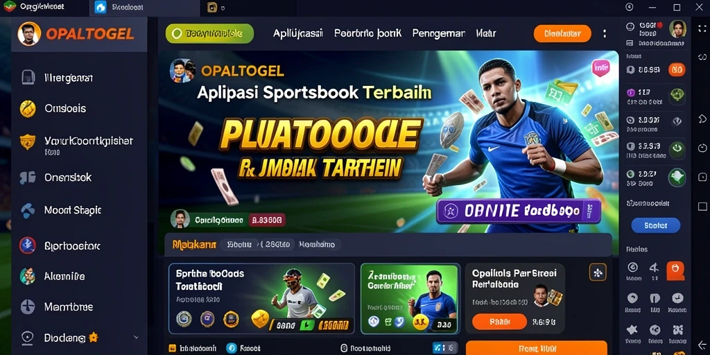 Screenshot gameplay OPALTOGEL dengan fitur Sportsbook yang menarik.